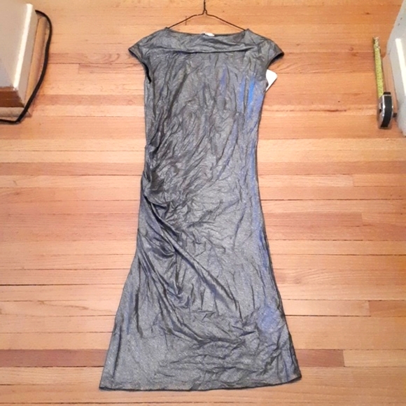 NWT Halston silver party dress sz xs - Picture 5 of 7